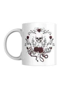 Caneca Caveira e Rosas