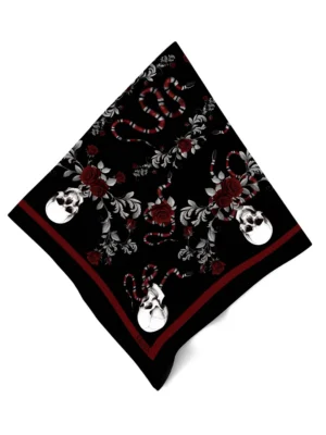 Canga Pareô Caveiras e Cobras 127 x 143 cm