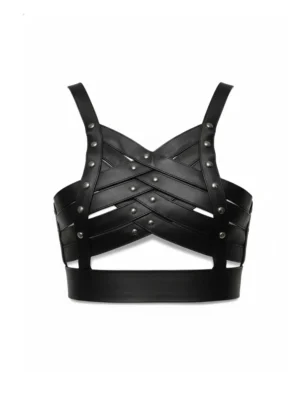 Top Trançado Nyx de Couro Ecológico